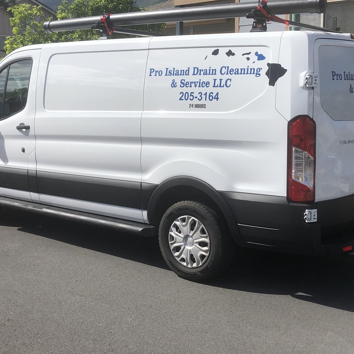 The Pro Island service van on a Maui job site